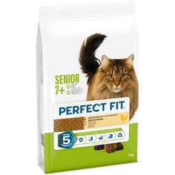 PERFECT FIT Senior 7+ Dry Cat Food Chicken 7kg, 2.8kg, 750g image