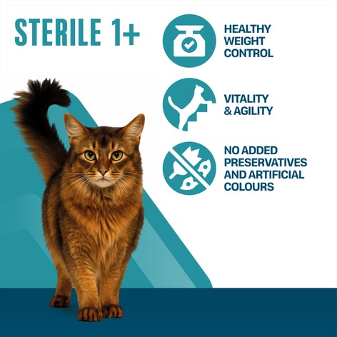 PERFECT FIT Sterile (Neutered) Adult 1+ Dry Cat Food Chicken 7kg image 1