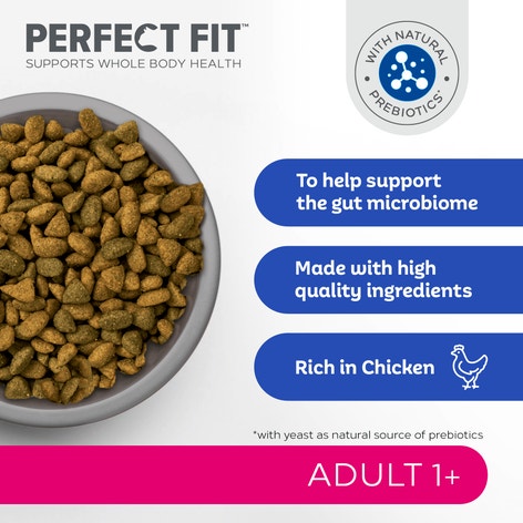 PERFECT FIT™ Adult Dry Cat Food Chicken 7kg,2.8kg, 750g image 1