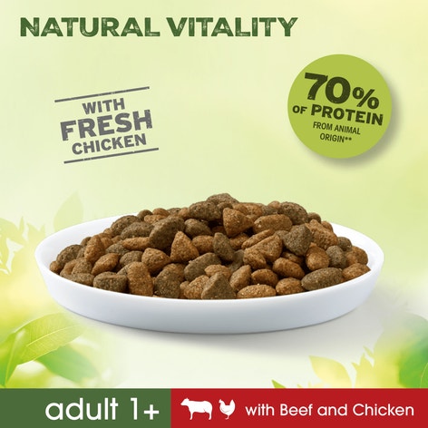 PERFECT FIT™ Natural Vitality Adult Dry Cat Food Beef & Chicken 2.4kg image 1
