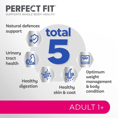 PERFECT FIT™ Adult Dry Cat Food Chicken 7kg,2.8kg, 750g image 1