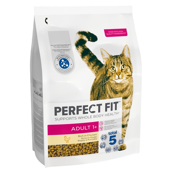 PERFECT FIT™ Adult Dry Cat Food Chicken 7kg,2.8kg, 750g image 1