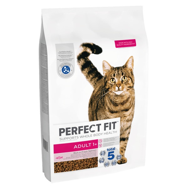 PERFECT FIT™ Adult Dry Cat Food Salmon 7kg, 2.8kg, 750g image 1