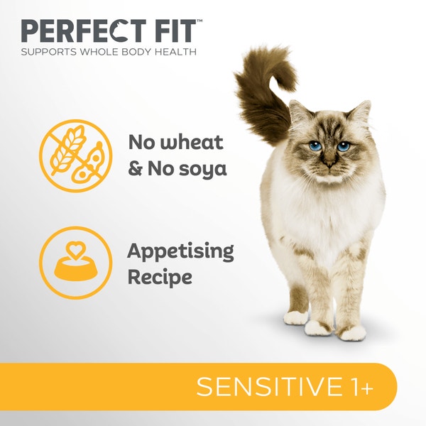 PERFECT FIT™ Sensitive Adult Dry Cat Food Turkey 7kg, 750g image 3