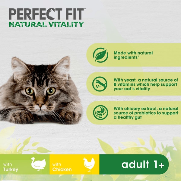 PERFECT FIT™ Natural Vitality Cat Food Pouch Poultry Selection Gravy 6x50g image 5