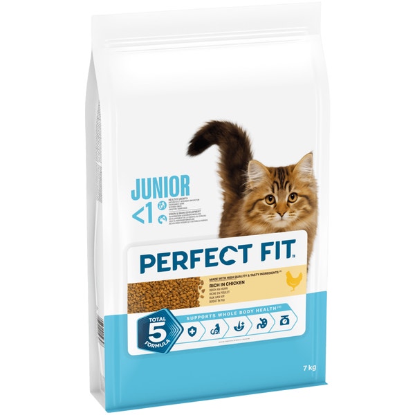 PERFECT FIT Junior/Kitten <1 Dry Cat Food Chicken 7kg, 750g image 1