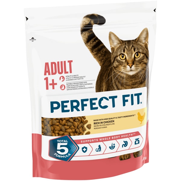 PERFECT FIT Adult Dry Cat Food Chicken 7kg,2.8kg, 750g image 1