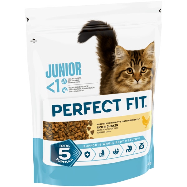 PERFECT FIT Junior/Kitten <1 Dry Cat Food Chicken 7kg, 750g image 1