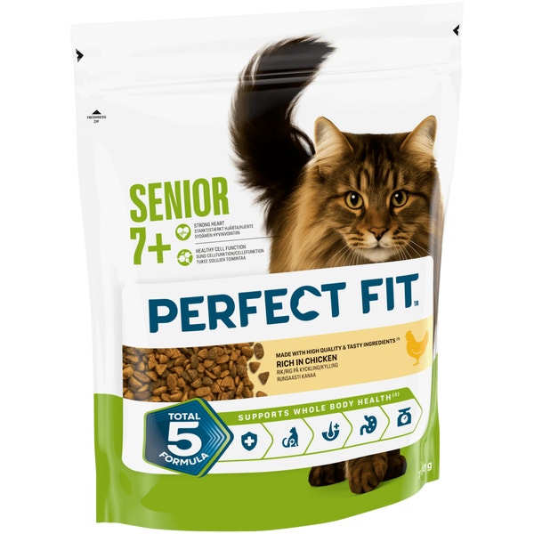 PERFECT FIT Senior 7+ Dry Cat Food Chicken 7kg, 2.8kg, 750g image 1