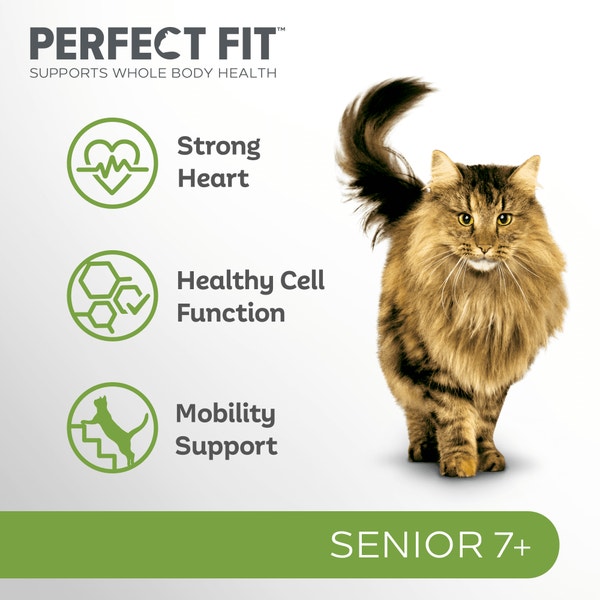PERFECT FIT™ Senior 7+ Dry Cat Food Chicken 7kg, 2.8kg, 750g image 3