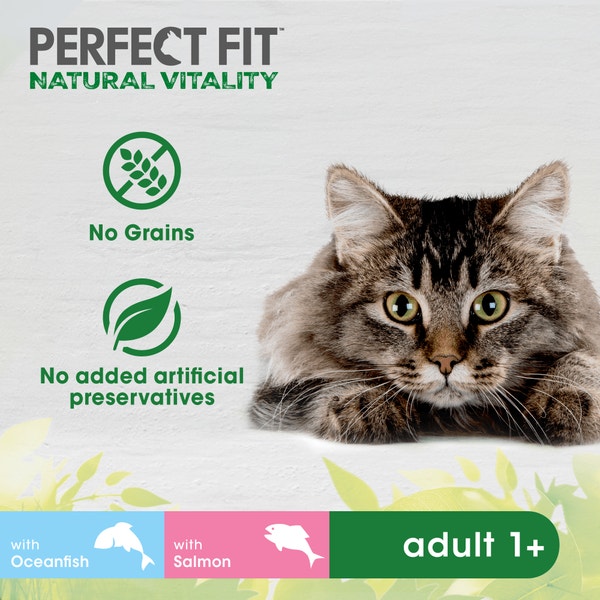 PERFECT FIT™ Natural Vitality Cat Food Pouch Fish Selection in Gravy 6x50g image 3