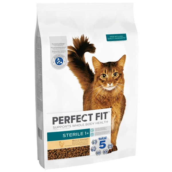 PERFECT FIT™ Sterile (Neutered) Adult Dry Cat Food Chicken 7kg, 2.8kg image 1